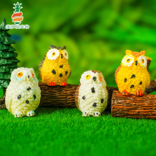 Popular Owl Landscaping Ornaments Cute Micro Landscape Pet Mini Eagle Gardening Decorations Gifts for Children