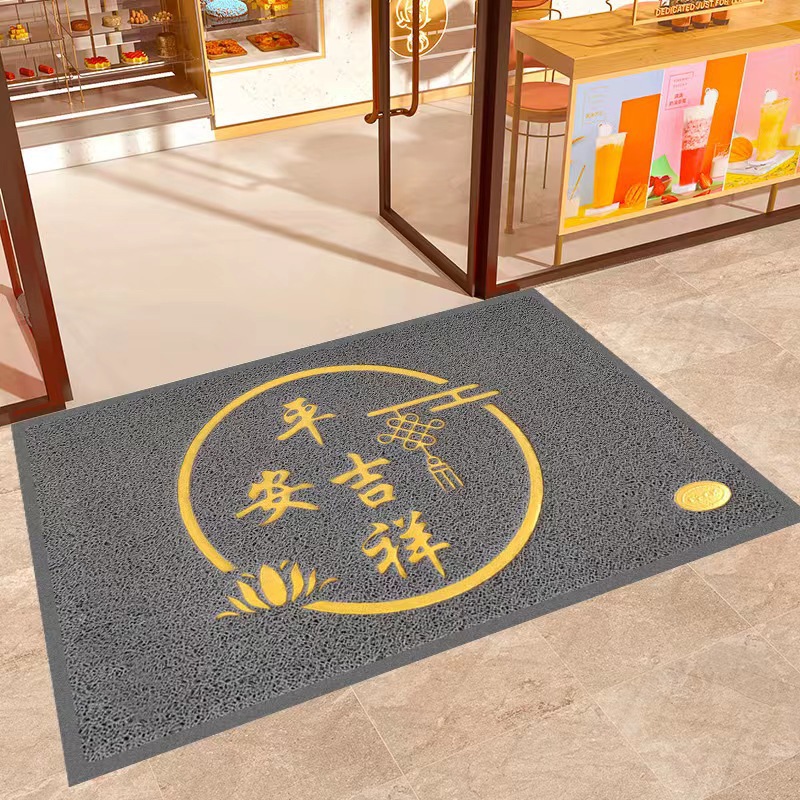 ✅批发pvc塑料进门入户丝圈欢迎光临地垫 门口迎宾入门防滑脚垫门