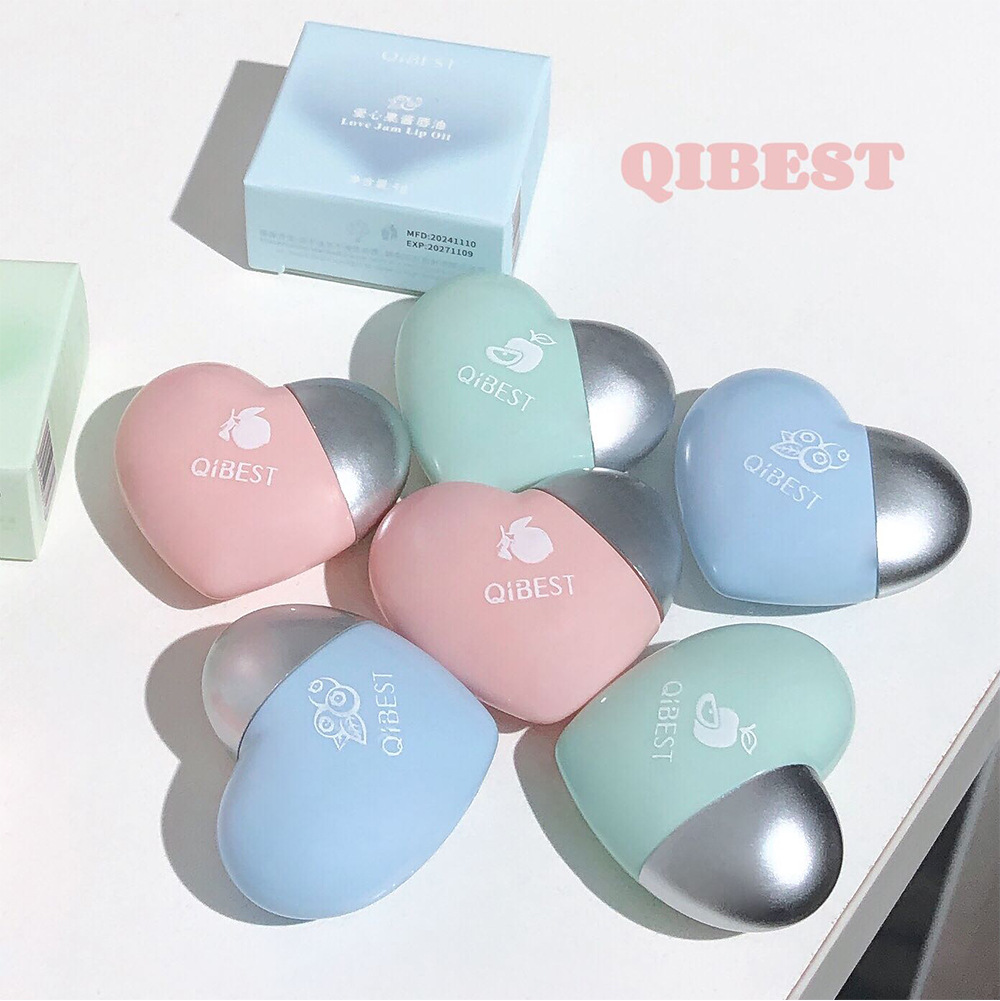 Cross-border foreign trade Love Jam Lip Oil three-color moisturizing Cute pattern Dudu Lip gloss Glass lip wholesale and consignment full figure