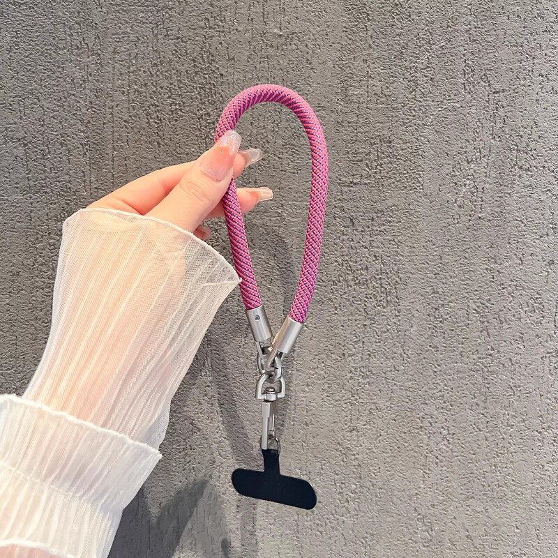 メーカーは、屋外で便利な紛失防止、強力で耐久性のあるポータブルな8mm手首タイプの高密度織り携帯電話ストラップを製造しています。|undefined