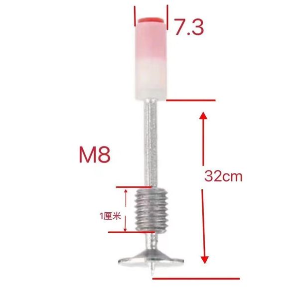 Mini M8 Threaded Nails for Ceiling Lights, Gun Nails, Removable Screw Round Head 7.3 Integrated Nails Image