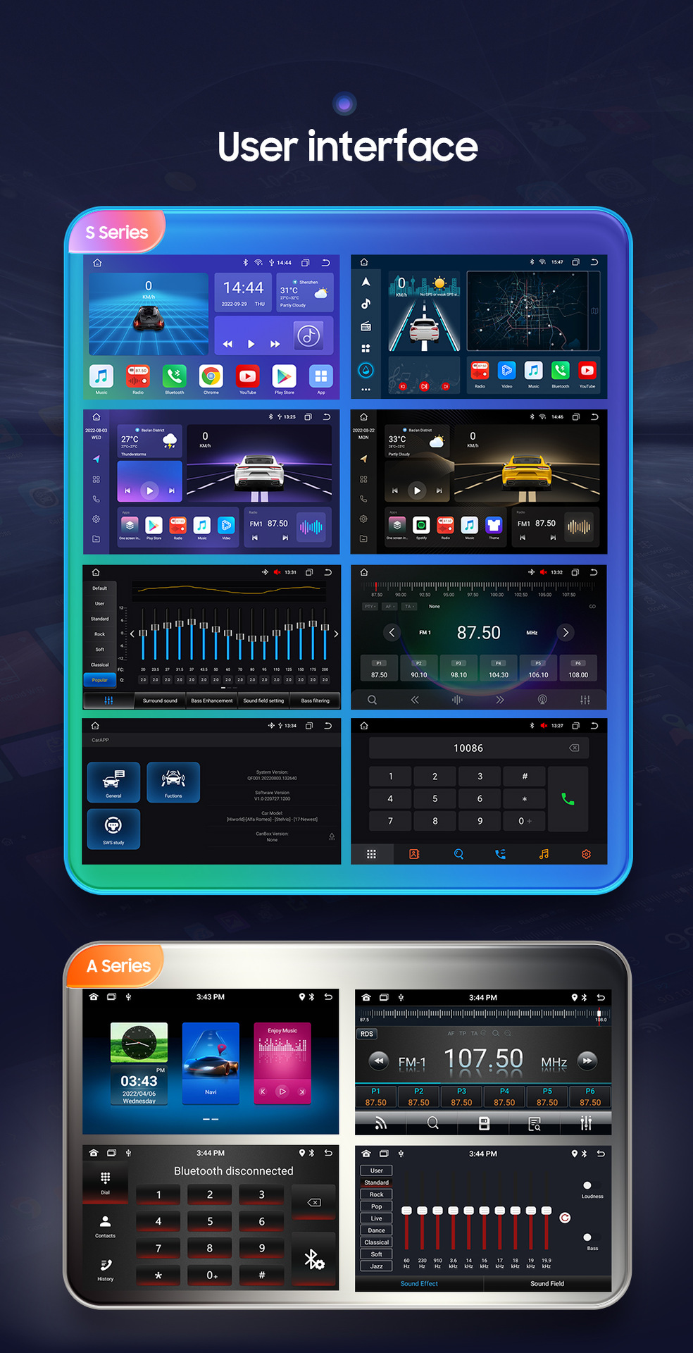 Overseas Android Navigation Is Suitable for 14-16 Toyota Corolla Corolla Car Navigation Gps4G Full Network Communication