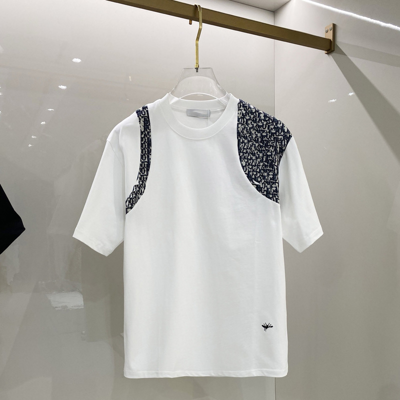 Correct Version of D Brand 2025Ss New Style Shoulder Patchwork Monogram Full Print Unisex Loose Short-Sleeve T-Shirt Direct from Manufacturer Correct Version of D Brand 2025Ss New Style Shoulder Patchwork Monogram Full Print Unisex Loose Short-Sleeve T-Shirt Direct from Manufacturer