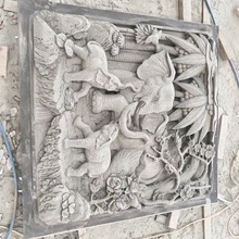 福建青石浮雕 花岗岩人物青龙浮雕壁画摆件 石材中式线雕图案定制