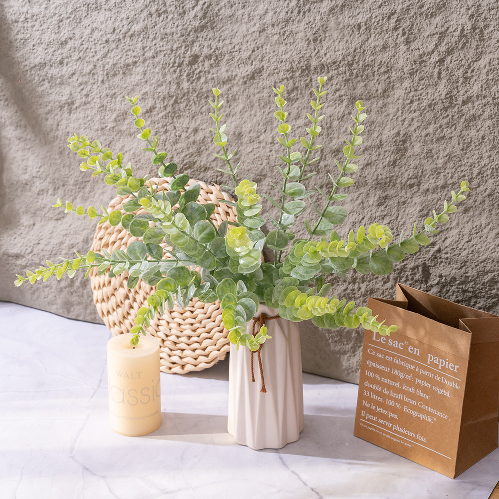 婚慶尤加利花束仿真花廠家假花綠植物批發裝飾工藝品INS風MW85503