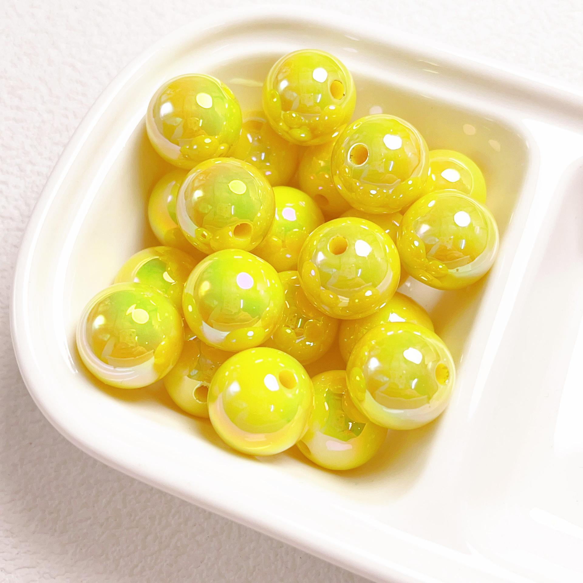 23g Weight Beads Jewelry Making Type DIY Jewelry Accessories Classification 10 PCS/Package Quantity Acrylic Material Ball Pattern Plating Design Simple Style Style 10 PCS/Package Arylic Ball DIY Jewelry Accessories Beads 19