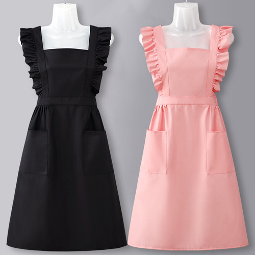 Cooking apron waterproof and oil-proof net red kitchen household new customized work clothes for commercial catering