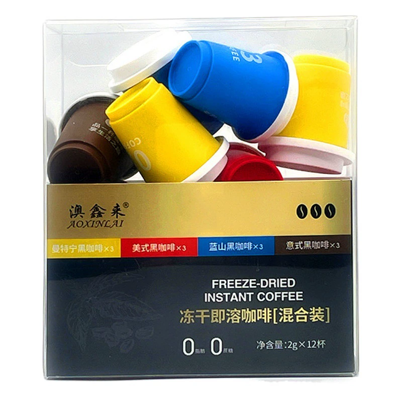 Холодные капсулы кофе эспрессо маленькие банки кофейных чашек американский лиофилизированный черный кофе растворимый черный кофе оптом