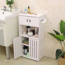 双开门立柜浴室置物架落地式卫生间收纳免打孔床头柜防潮卫浴