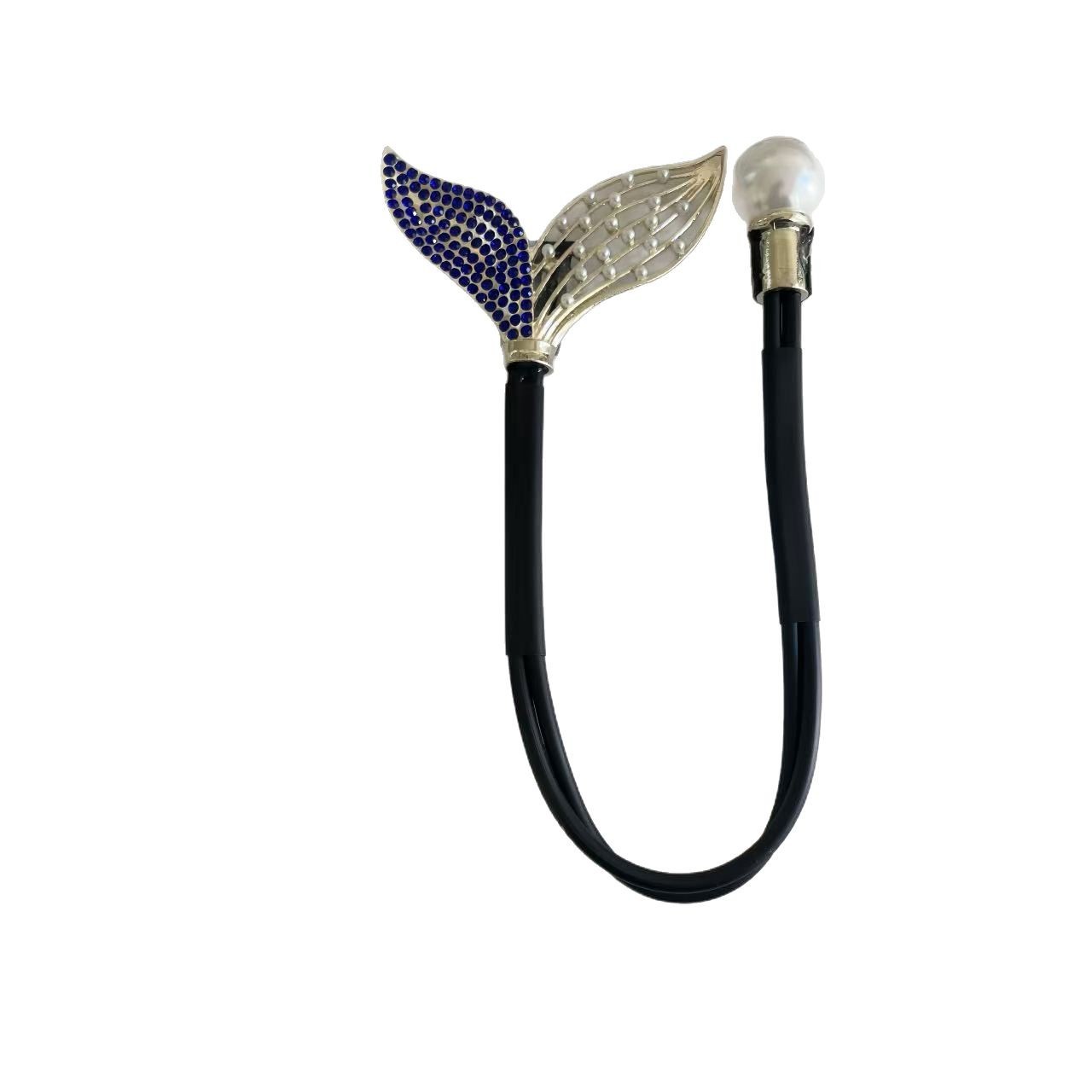 Clip giratorio de cola de pez perla, cabeza de bola perezosa, dispositivo para el cabello, pinza para el cabello, cabeza femenina, placa de sensación avanzada, accesorios para el cabello