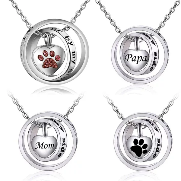 Aliexpress Best-Selling Personal Pet Urn Pendant Necklace Heart-Shaped Mom Dad Urn Jar Perfume Bottle