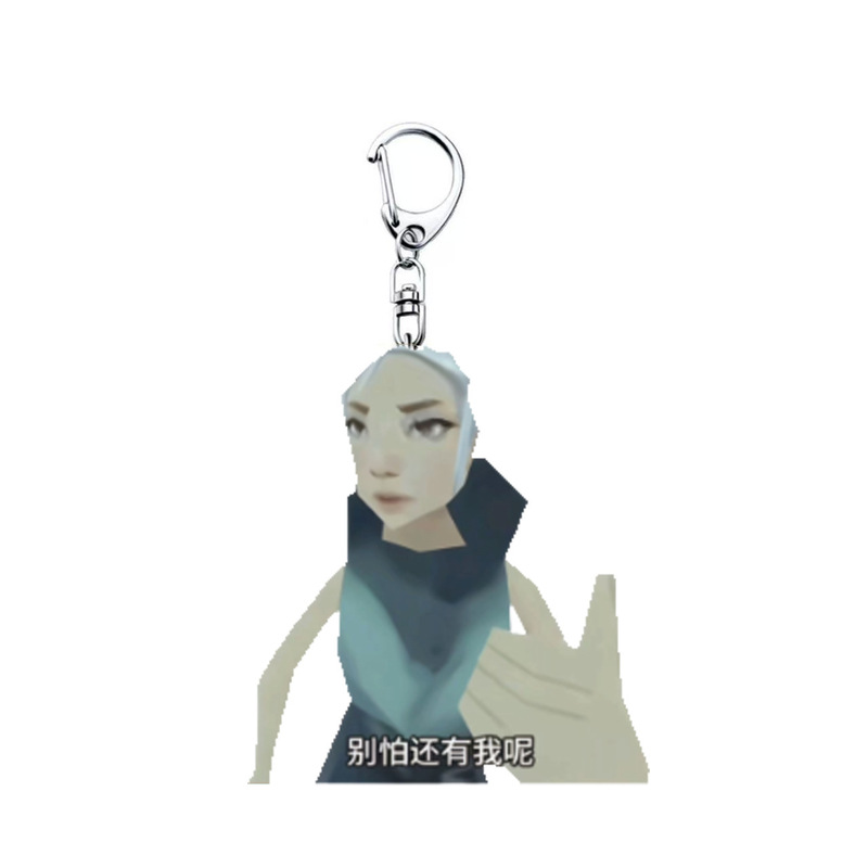 Fearless Contract Peripheral Keychain Abstract Jiefeng Stick Stick Funny Expression Pack Acrylic School Bag Small Gift