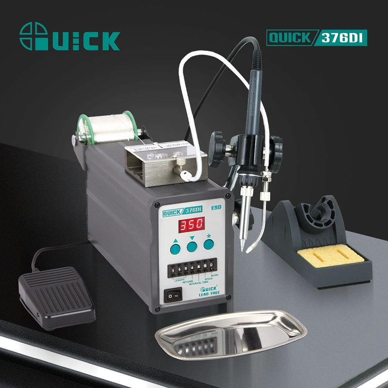 QUICK Быстрый 376DI Сломанная оловянная сварочная станция 376DI-90W Ножная стойка для сварки олова Ручная сварка