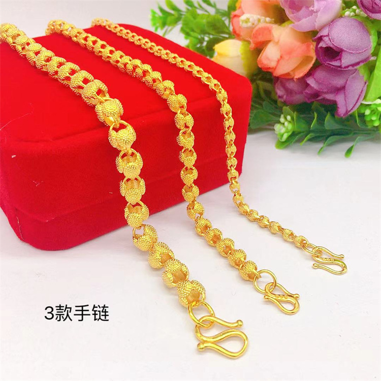 Brass Gold-Plated Women's Bracelet Hemp Shell Bead Bracelet Wheat Bracelet Women's Lotus Bracelet Fashion Wholesale