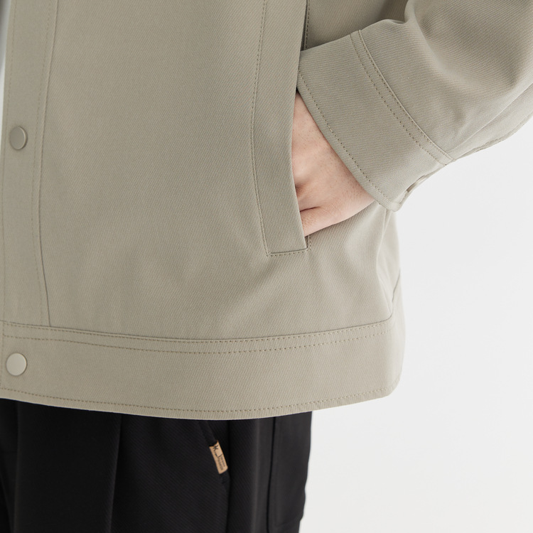 Chaqueta de Solapa Básica Simple de Color Sólido WOOG2005 para Hombre, Abrigo Informal Versátil de Moda Otoño 2025 para Hombre