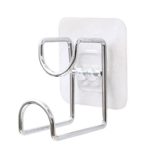 Bathroom Stainless Steel Basin Shelf Bathroom No Trace Nailless Adhesive Hook Wall Shelf Basin Hook Factory Supply 