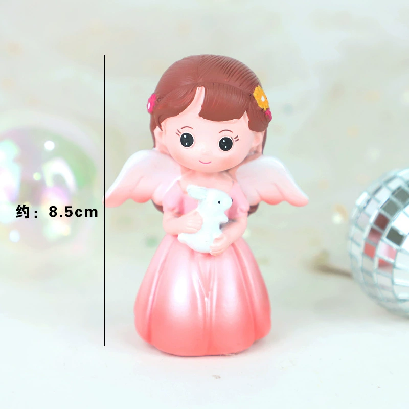 Cake topper resin (Sara) with golden ball cloud and princess fairy figures, hand‑made, 0.098 kg