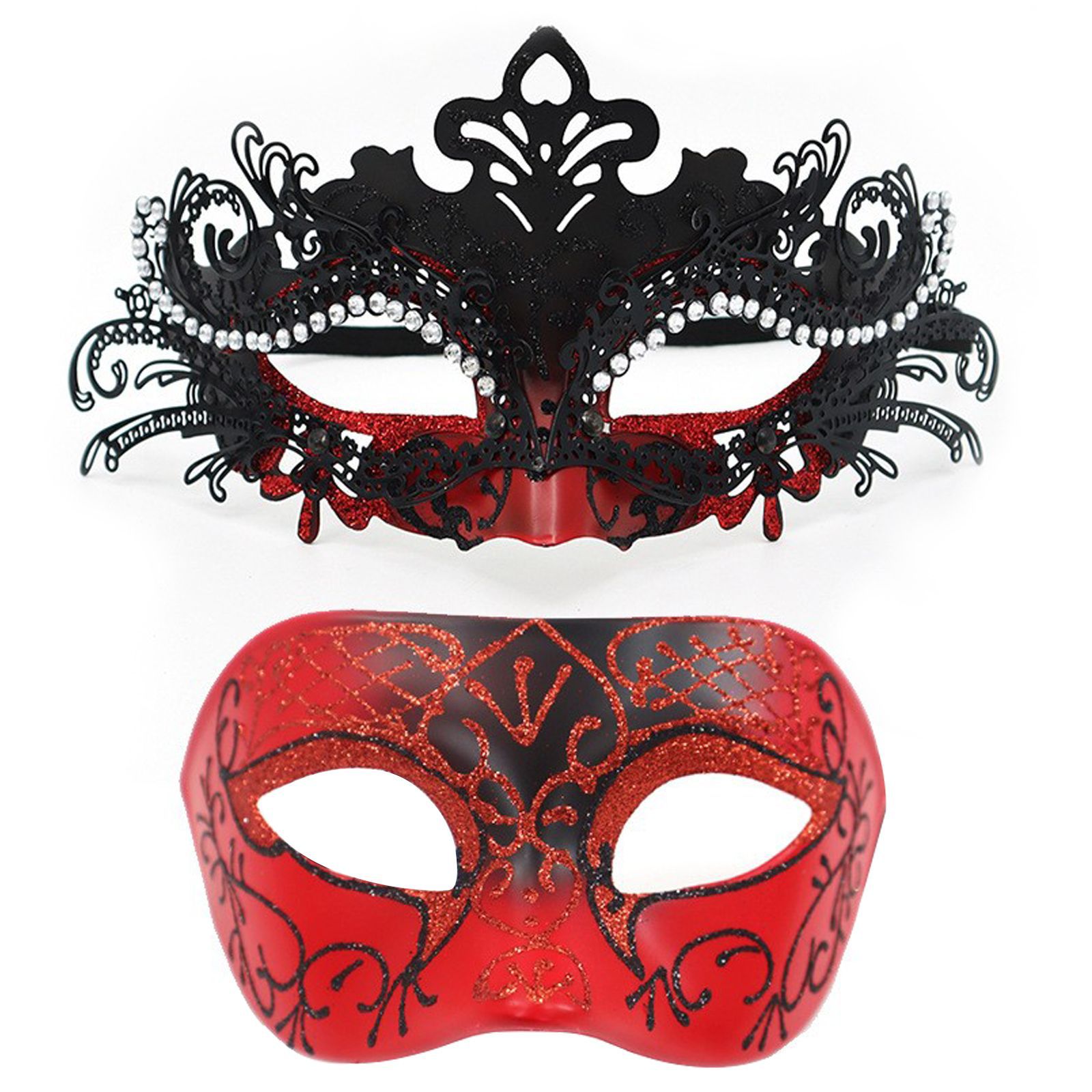 Ventas transfronterizas máscaras de hierro forjado de plástico de alta calidad máscaras de maquillaje de plástico pintadas máscaras de carnaval