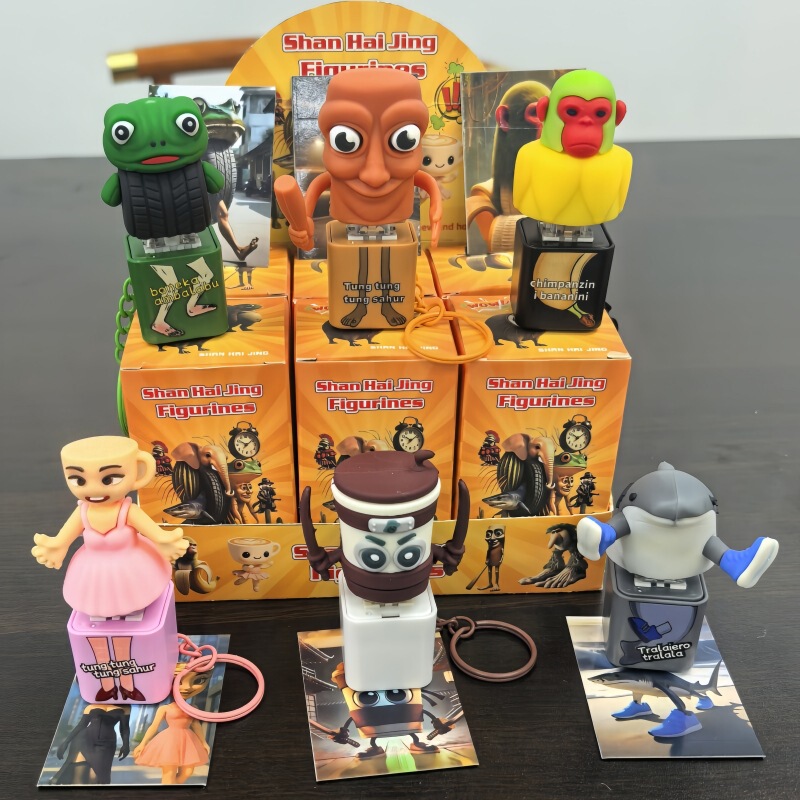 Ai Shanhaijing Blind Box Family Pack Stickman Voice Creative Stress Relief Sound Effect Press Toy Sound Keychain Ai Shanhaijing Blind Box Family Pack Stickman Voice Creative Stress Relief Sound Effect Press Toy Sound Keychain