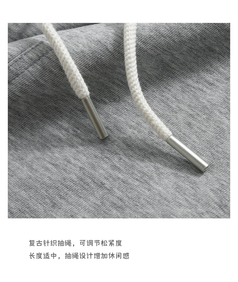 登爵男装 2023夏季新款重磅纯色毛圈卫裤男简约休闲五分裤中