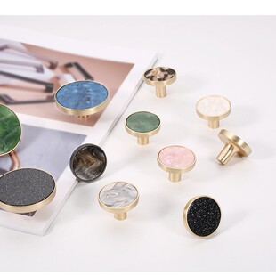 Modern Simple Zinc Alloy Round Single Hole Handle Colorful Cabinet Door Wardrobe Cabinet Drawer Cabinet Door Handle