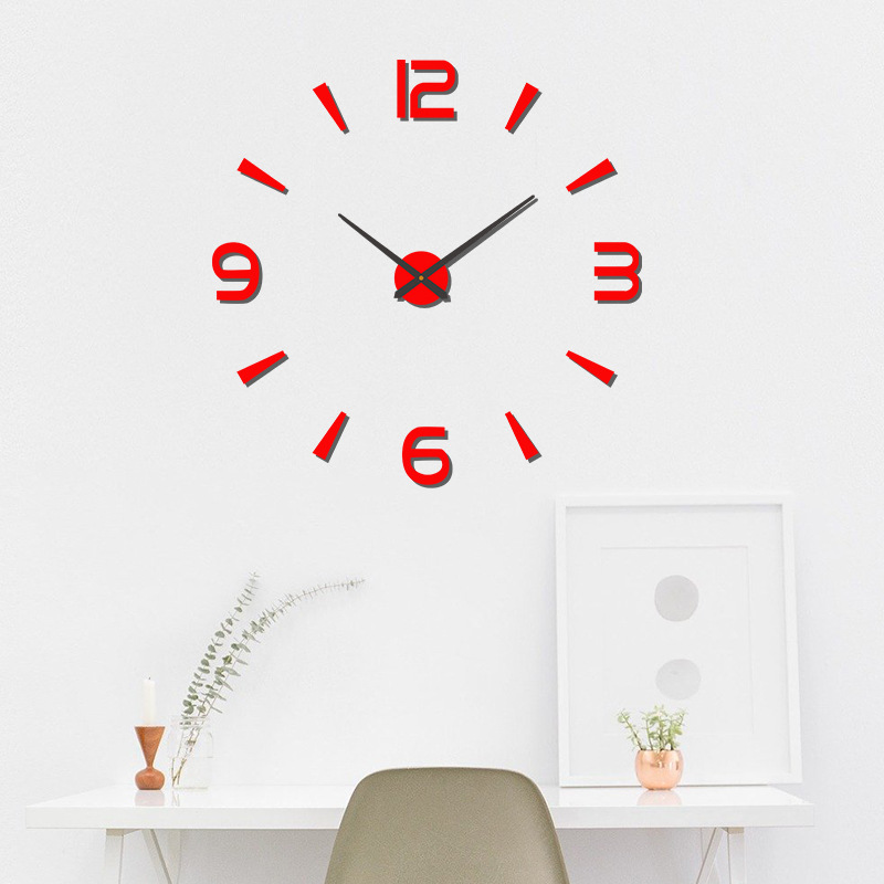 Fábrica en stock Punch-libre creativo DIY reloj de pared reloj de acrílico personalizado simple sala de estar dormitorio reloj decorativo