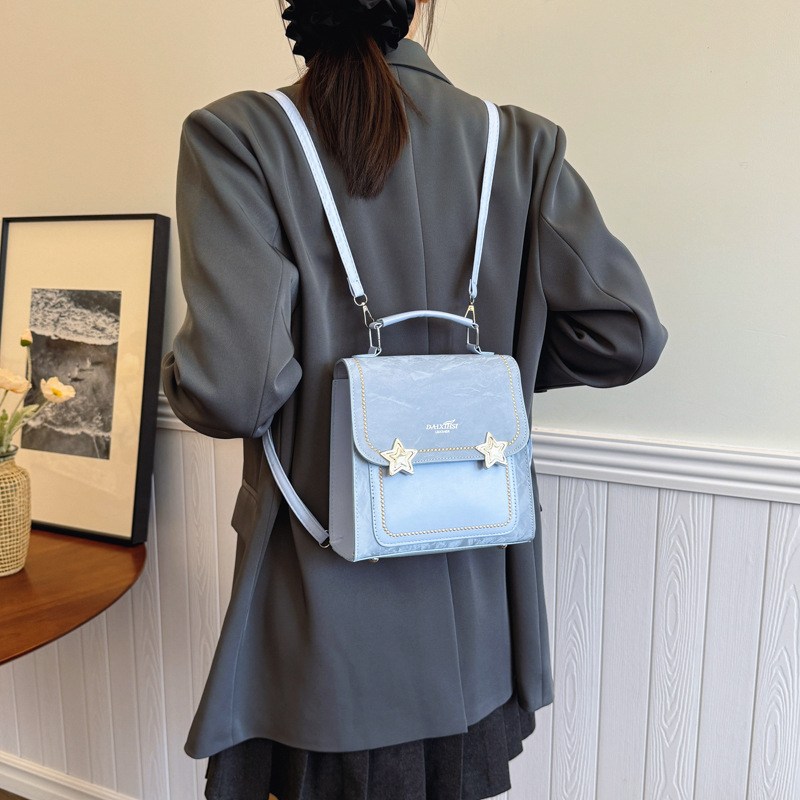 Bolsos pequeños de alta sensación para mujeres 2024 nueva mochila versátil portátil coreana mochila escolar de moda para salir mochila