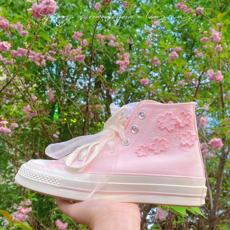 Chunyuan Meiqi Converse 1970-е годы Sakura вышивка наушники? (Oops)