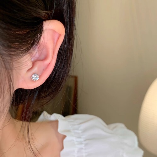 Cross-border hot style versatile zircon earring set for women, light luxury, high-end, temperament, earrings, exquisite earrings and earrings