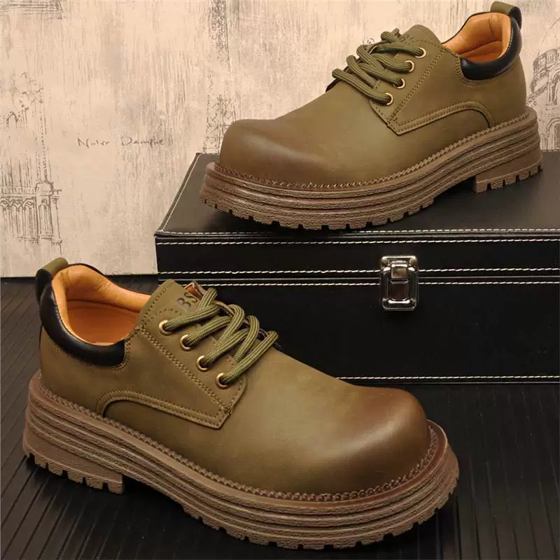 Французский дизайн, удобные универсальные модные рабочие ботинки на толстой подошве с широким носком, мужские модные повседневные дерби.