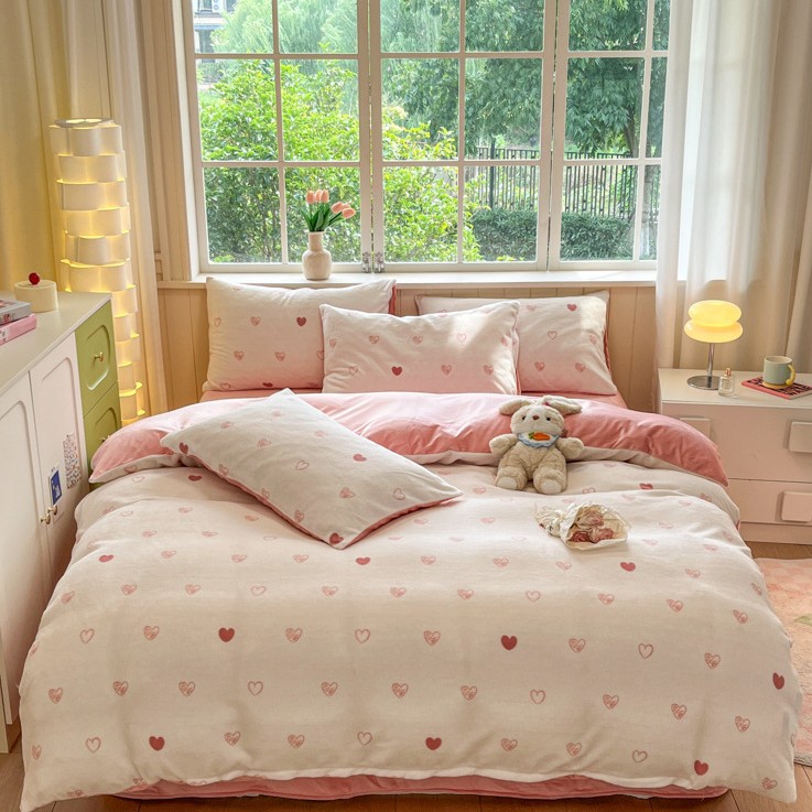 핑크러브-[두껍고 따뜻한 밀크벨벳 4종세트]