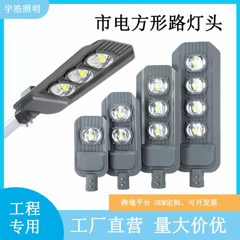 跨境led市电宝剑路灯户外防水电线杆照明新农村建设挑臂路灯灯头