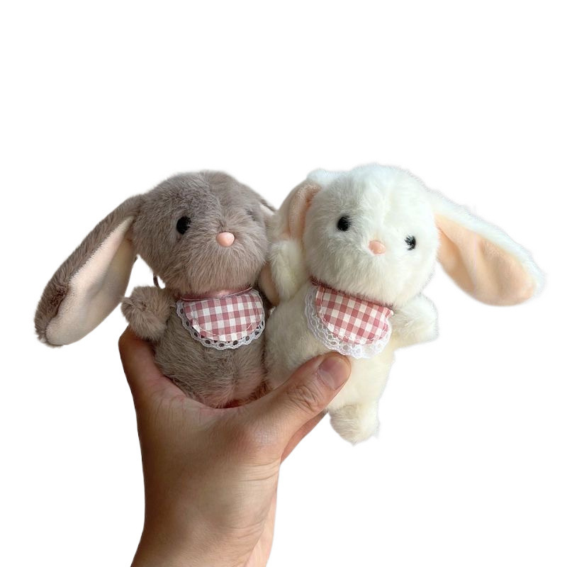 かわいいウサギのぬいぐるみのキーホルダーカップルのバッグのペンダント|undefined