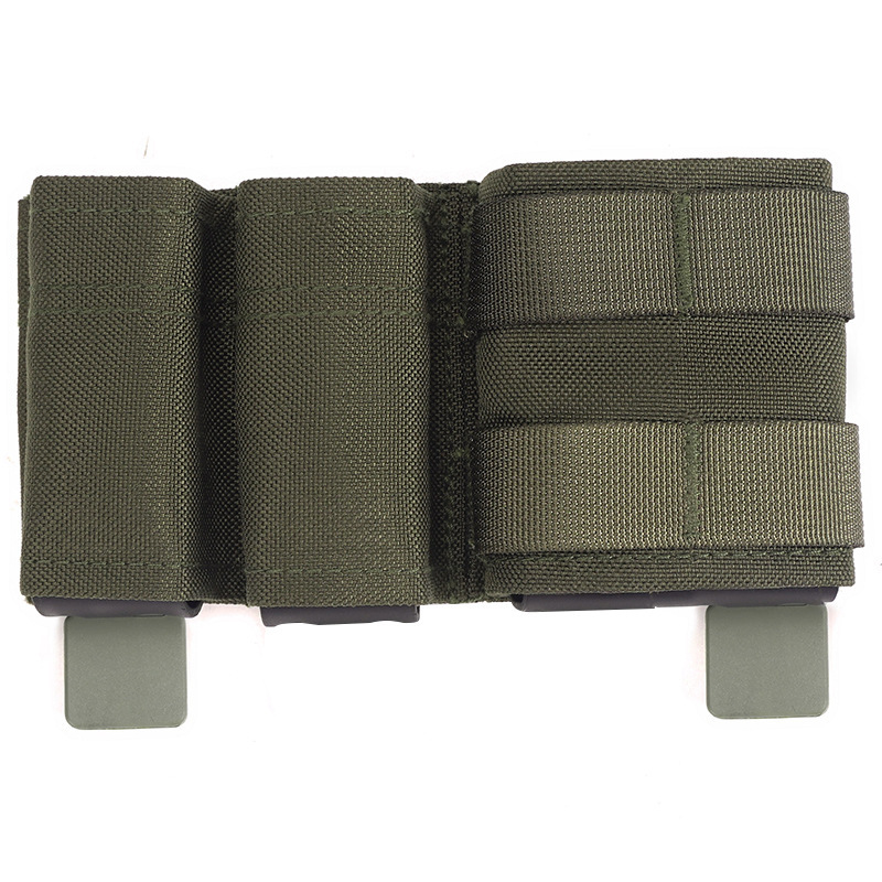 Bolsa táctica de acceso rápido Molle para accesorios, compatible con Amazon FAST, para almacenamiento de dos cargadores de 9 mm + 5,56