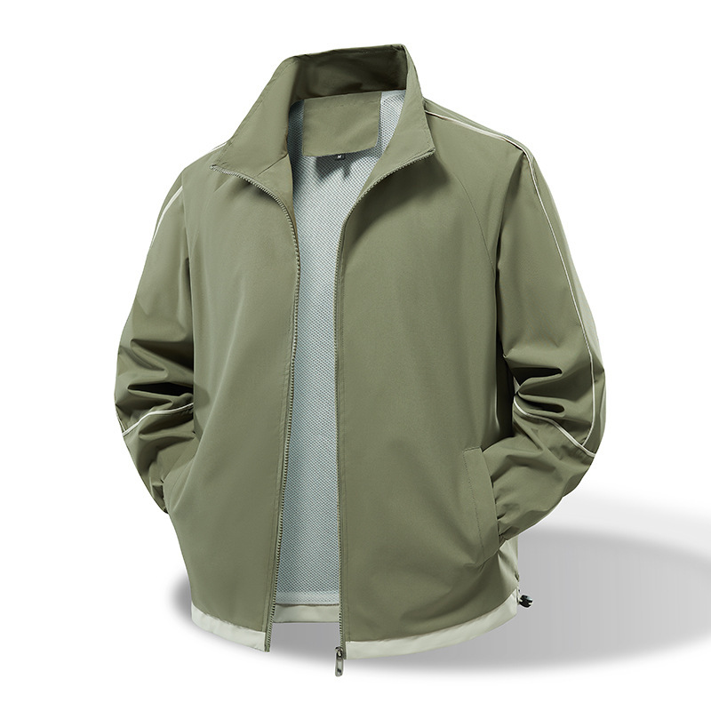 立领棒球服风衣美式飞行员夹克jacket春秋季潮牌男士夹克外套定制|undefined