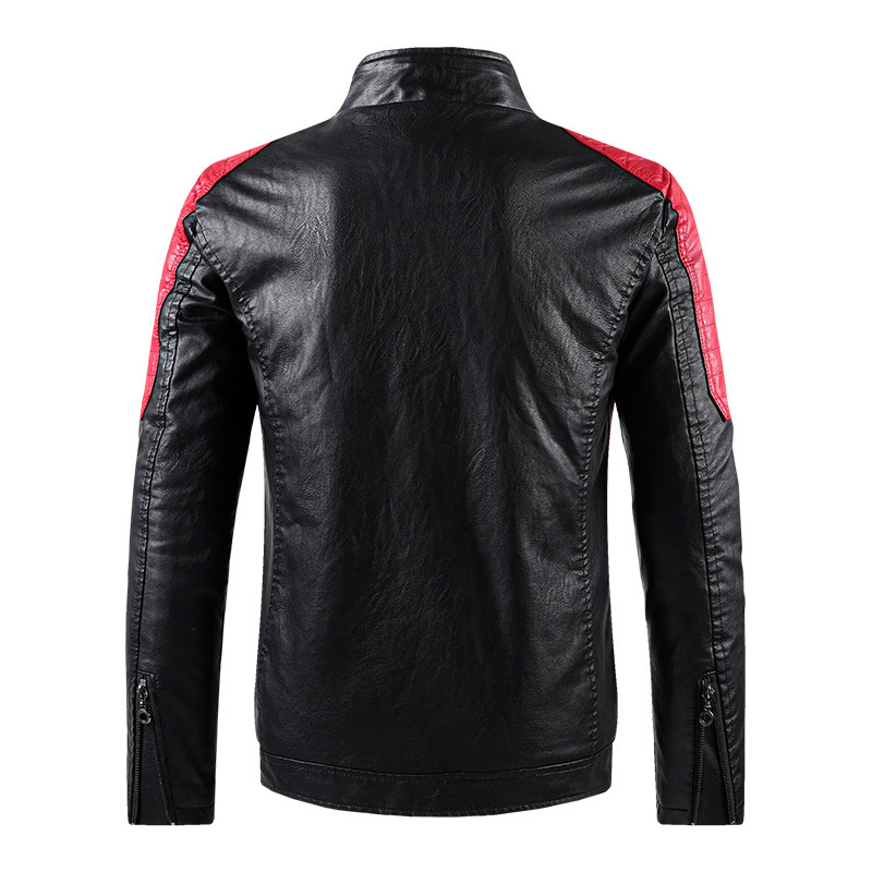 Wish cross-border spot comercio exterior primavera y otoño locomotora ocio chaqueta de cuero de cuello masculino chaqueta de cuero caliente retro