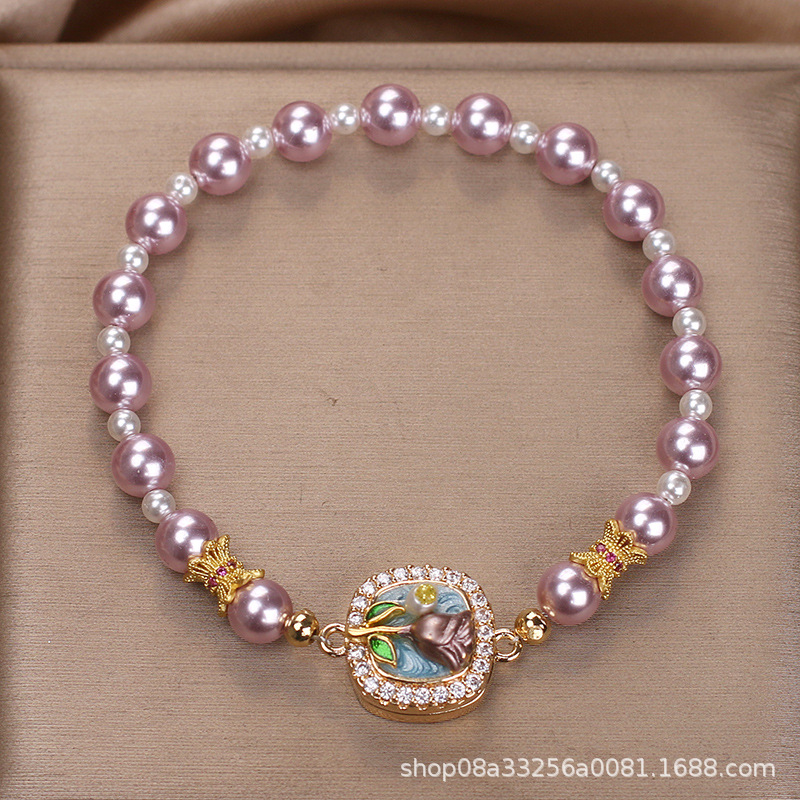 Purple bracelet pearl
