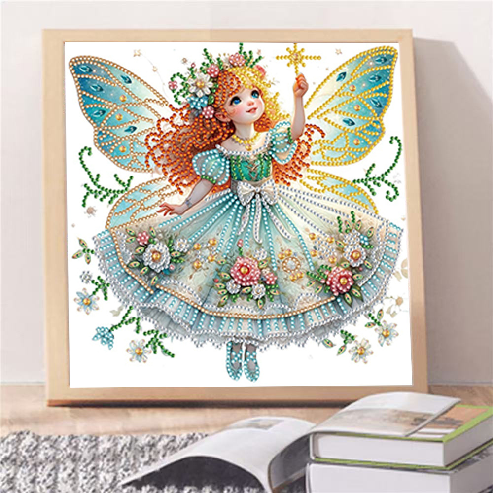Pintura de Diamantes 5D con Forma Irregular de Princesa de Fantasía, Pintura de Diamantes DIY, Pintura de Diamantes con Puntos de Cristal, 30×30