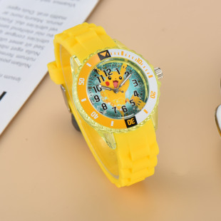 New Pokemon Led Luminous Quartz Watch for Kidsren, Students, and Primary School Students Ins Luminous Cool