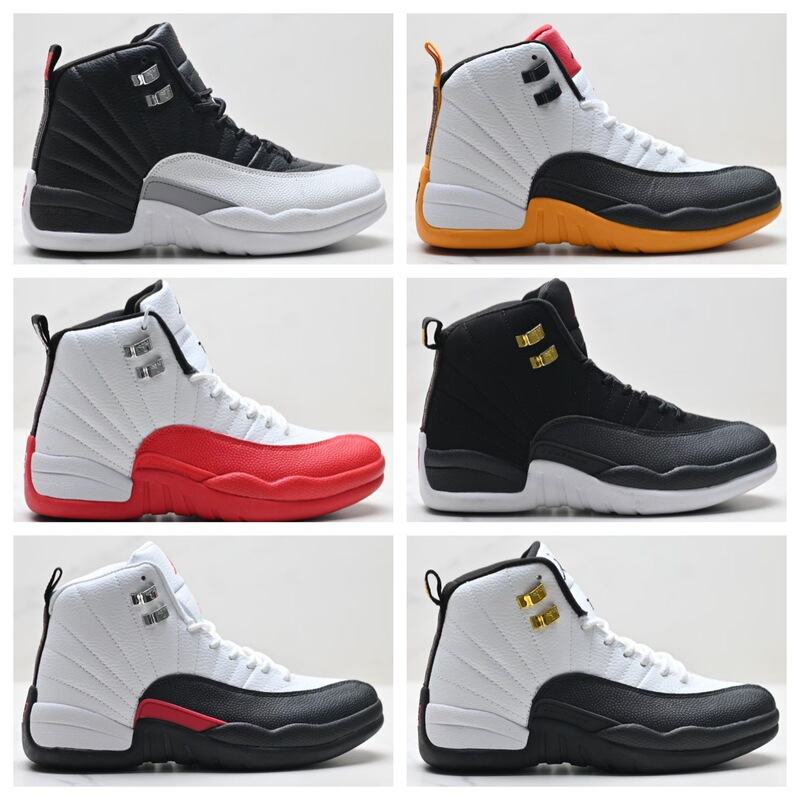Mid-Top Basketball Shoes Aj12 Practical for Men and Women, Retro Casual, Wear-Resistant, Available in Multiple Colors