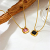 Retro zirconium, pendant, necklace, chain for key bag , European style, light luxury style