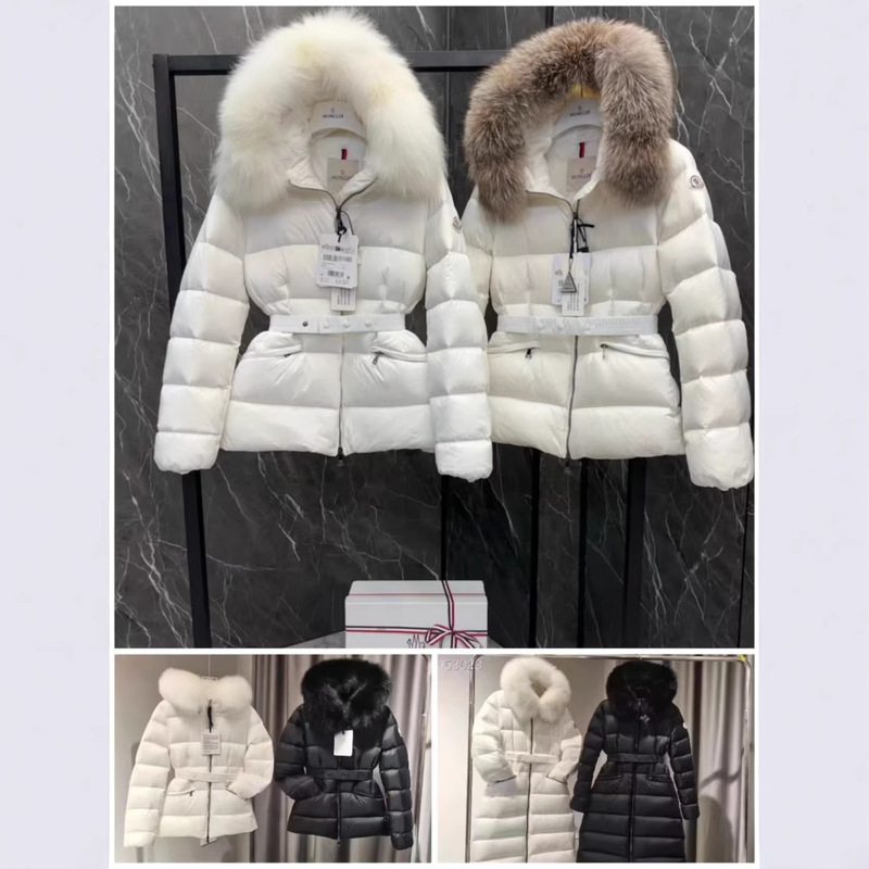 Montblanc Large Fur Collar down Jacket Slim Waist m Brand 2025 New Slim Fashion Versatile Winter Coat