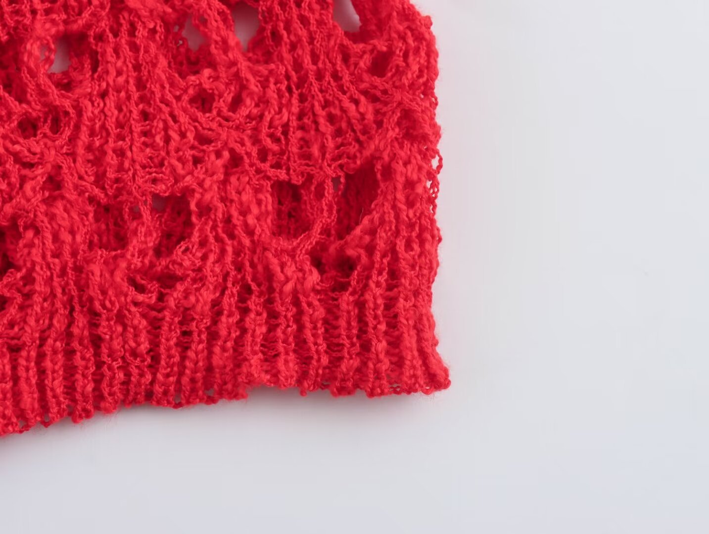 Pulover tricotat de culoare solidă pentru femei, vara 2024, nou, la modă, stil stradal, vară nouă_voghion.com