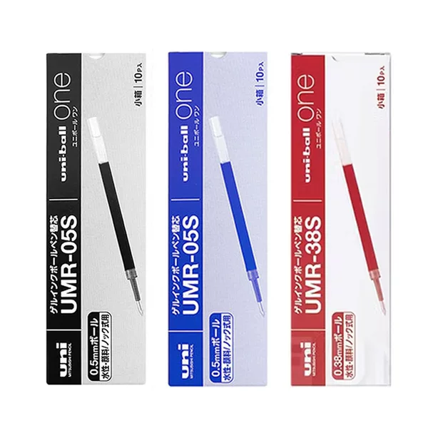 Japan Uni Mitsubishi Small Thick Refill Gel Pen Refill 0.38mm Push-Type Writing Replacement Refill Umr-38S