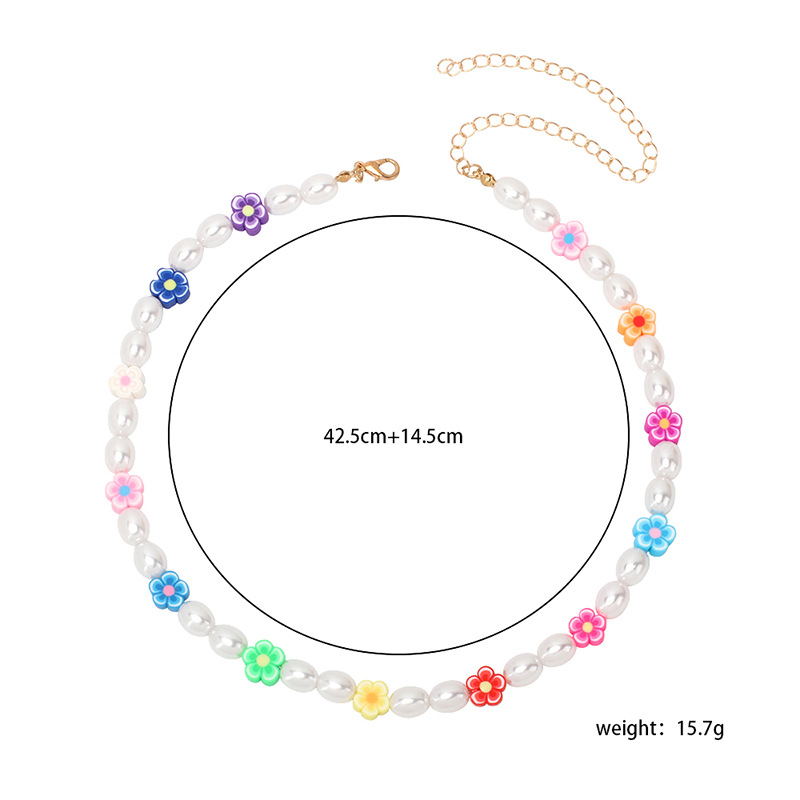neue Art und Weise buntes Blumenperlenhalskettenarmband stellte Groverkauf nihaojewelry einpicture2