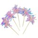 Korean ins Style Tassel Colorful Rain Silk fireworks cake decoration bamboo stick plug-in birthday baking party flag