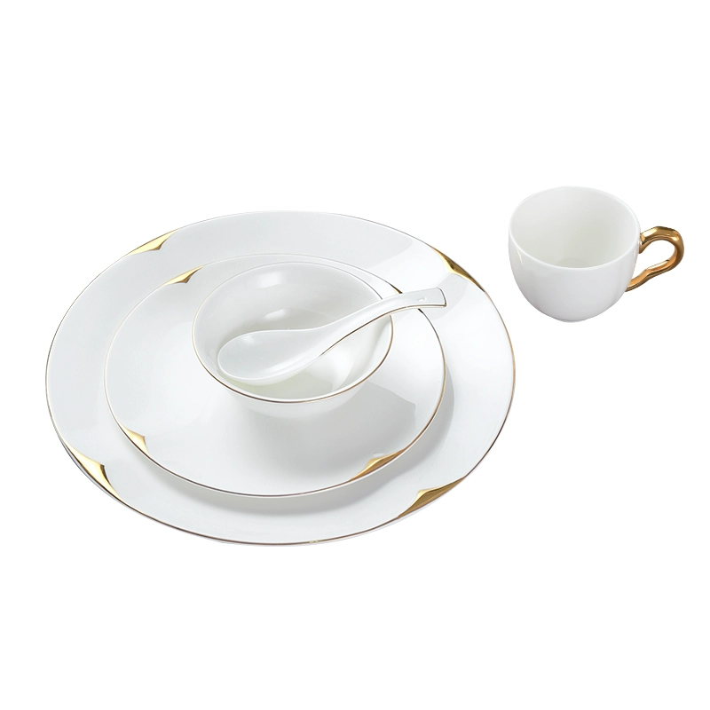 Tableware for hotel, set for commercial use, dinner plate, 4 piece set