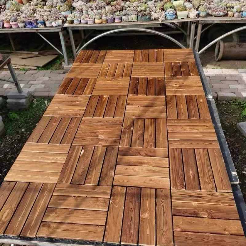 Балкон деревянный пол на открытом воздухе Ванная комната сращивание Терраса внутренний двор массивный деревянный пол сад антикоррозийный деревянный пол