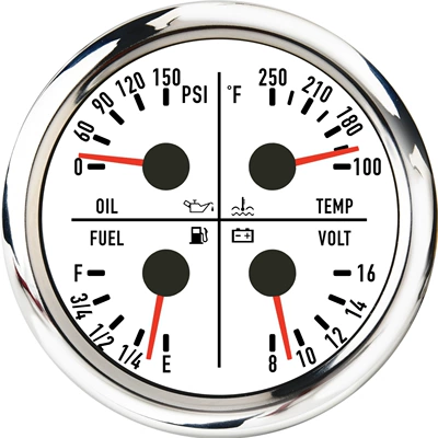 Other vehicle instruments Seven-Color Four-In-One Voltage Meter, Water Temperature - cxc012psi-8-16v