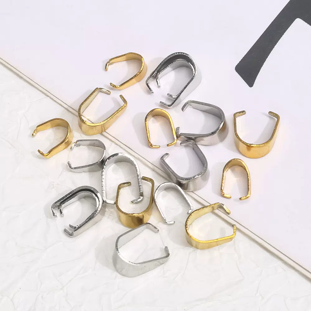 批发瓜子扣项链手链吊坠扣吊坠连接扣diy饰品配错口真金电镀吊坠